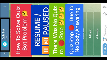 Telegram quiz problem | Resume paused problem |Telegram quiz bot problem
