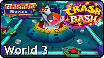 Crash Bash - Adventure Mode - World 3 (2 Players, All Gems, All Crystals)