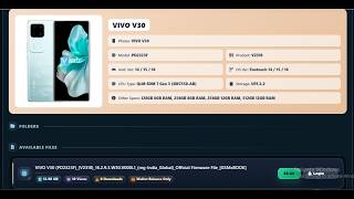 VIVO V30 (PD2323F) (V2318) Firmware File | gsmxbook.com | support.gsmxbook.com | #pd2323f #vivov30