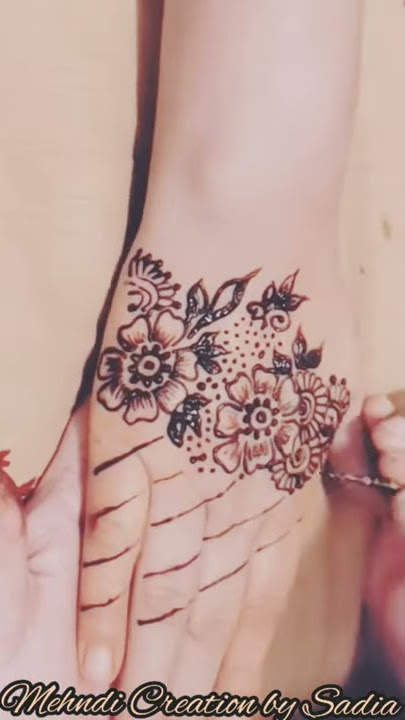 Flower finger mehndi design back hand 2021 | Mehndi Creation by Sadia