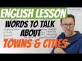 🇦🇺 English lesson - Words to talk about TOWNS & CITIES