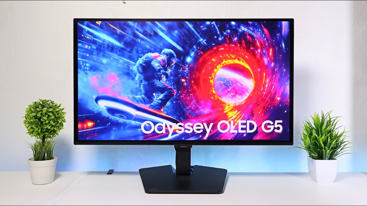 Samsung Odyssey OLED G5 (G50SF) QHD 180Hz Gaming Monitor Unboxing and Setup