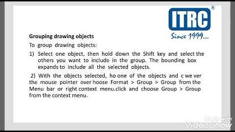 Grouping drawing objects