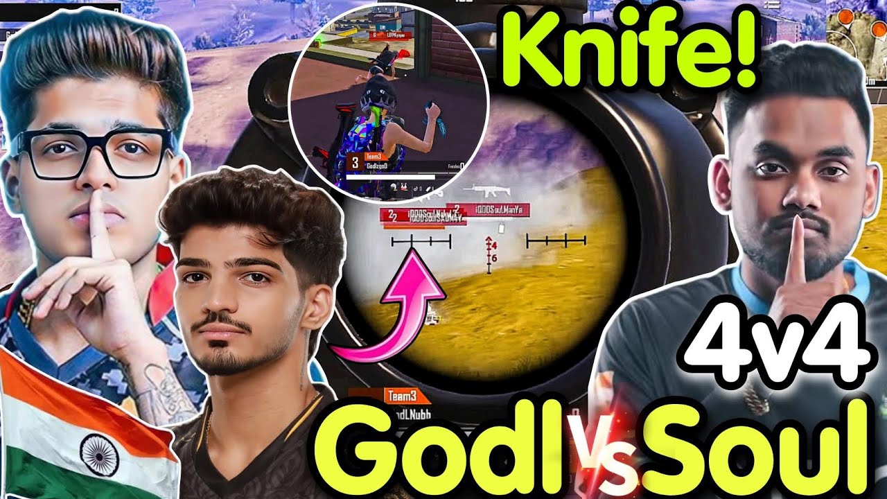 Godlike Vs Soul 4v4 Fight 🔥 Zgod Zinda Knife 😲 Goblin Vs Punk - YouTube