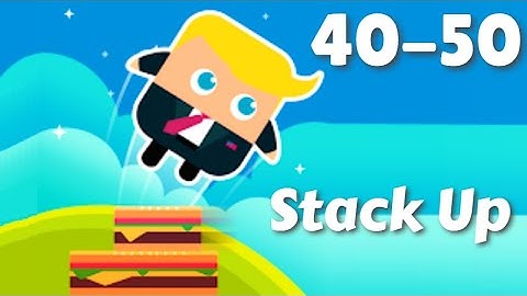 Stack Up Gameplay Walkthrough Level 40-50 iOS Android Boss Pet Noob vs Hack High Common Sollection