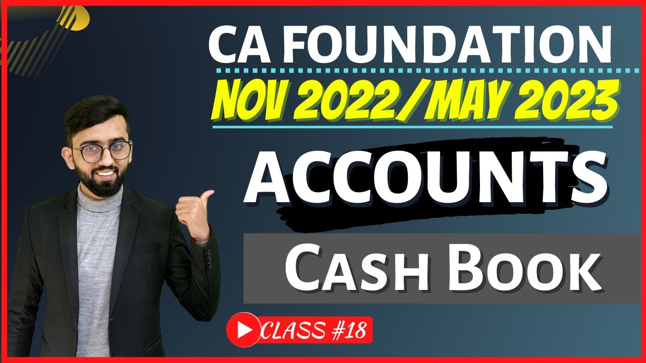 Cash book ca foundation accounts nov 2022 may 2023 icai study