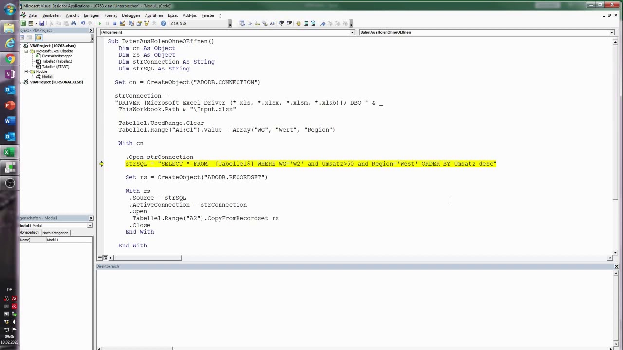 098 Excel Vba Auf Der Uberholspur Daten Aus Geschlossenen Mappe Ziehen Ohne Die Datei Zu Offnen Youtube