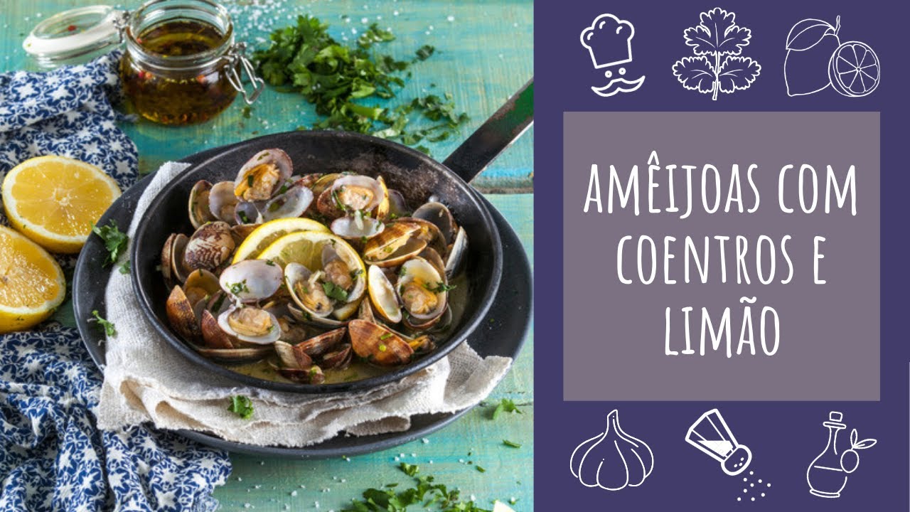 Amêijoas com coentros e limão (petisco fácil)