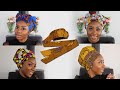 THIS QUICK & EASY HEADWRAP WILL CHANGE YOUR LIFE! ** SATIN LINED HAIR BONNET WRAP - AFRICANFABS