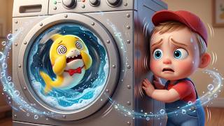 Bebé Tiburón en la Lavadora Divertida 🦈 Canciones Infantiles y Rimas para Niños y Bebés Baby Shark