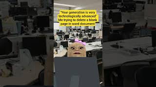 Why Won't This Blank Page Delete?!#Shorts #Potato #Funny #Relatable #MicrosoftWord #WorkLife #Comedy