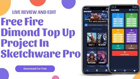 Free Fire Top Up Project In Sketchware Pro #fastersoftwaredeveloper #sketchware #frefire #viral
