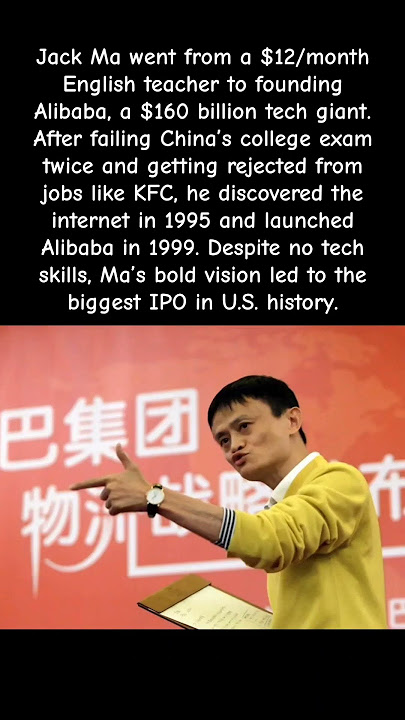 From Rejected by KFC to Billionaire Boss?! Jack Ma’s INSANE Alibaba Story! #jackma #kfc #shorts