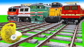 【踏切アニメ】あぶない電車 TRAIN PACMAN Vs 3 TRAIN Crossing 🚦 Fumikiri 3D Railroad Crossing Animation #12345