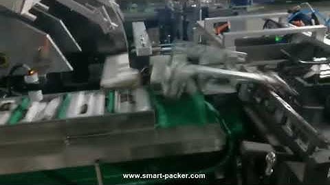 Automatic horizontal powder bag stick sachet pushing cartoning machine bag encasing line