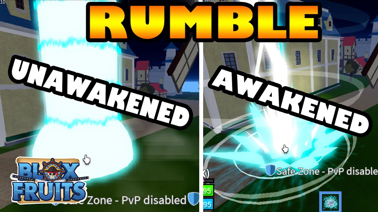 Rumble Fruit Unawakened VS Awakened - Blox Fruits 