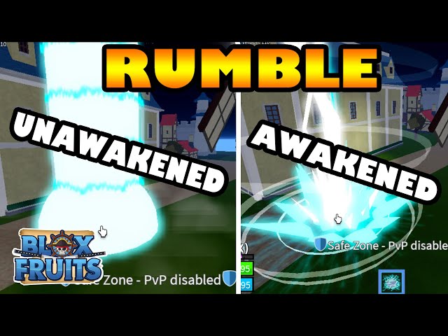 Rumble Fruit Unawakened Vs. Awakened - Blox Fruits, Rumble Fruit  Unawakened Vs. Awakened - Blox Fruits Lod pa subscribe ako sa yt channel   By ZioncalebTV