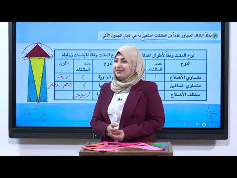 الرياضيات - الخامس الابتدائي - الفصل الثامن , تصنيف المثلثات , الجزء الرابع