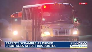 Parents scramble as driver shortages cancel bus routes
