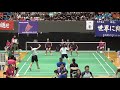 2016年IH バドミントン 女子 ダブルス 2回戦 松好奏海・長岡朱里(前沢)vs 青山栞子・花田菜月(倉敷中央)