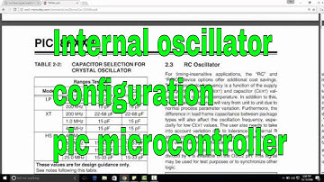 how to select internal oscillator of pic microcontroller