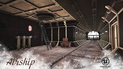 "Airship" in UE4. Sounds is ready. Before building lighting