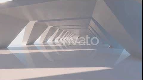 White hexagonal tunnel, modern architecture. | Motion Graphics - Envato elements