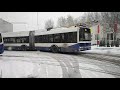 # Stream 4 trolleybus #Riga Зима, снегопад