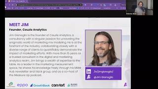 Famous TLC: Cracking the Code: Mastering Modern Marketing Mix Modeling with Jim Gianoglio Profile