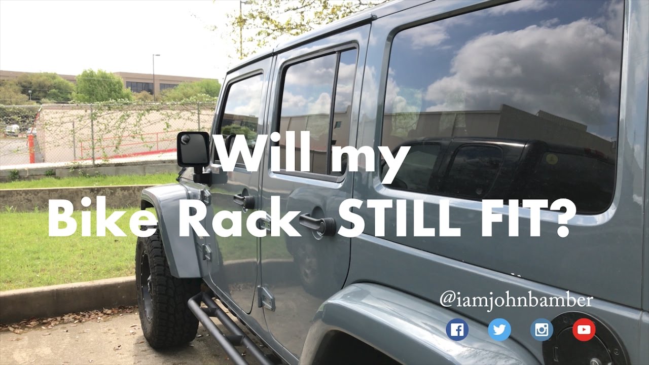 Will My Hitch-Mounted Bike Rack Still Fit With 35-inch Tires On My Jeep?  Let's Find Out! - YouTube