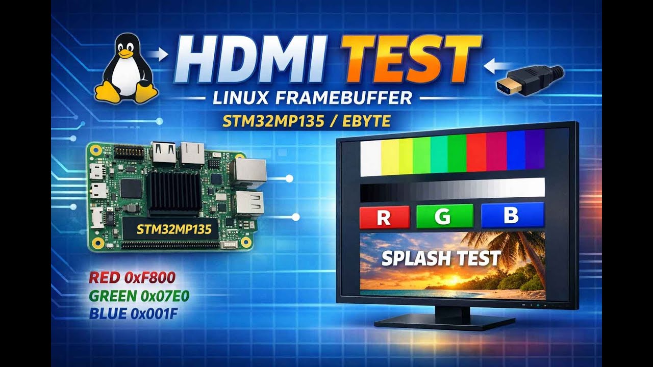 #14 STM32MP135 |   HDMI в Linux на плате EBYTE STM32MP135