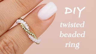 Famous How To Make Twisted Beaded Ring | Spiral Herringbone Tutorial | DIY Jewelry Making Tutorial Wealth