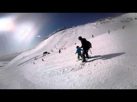 5-y-o Rodney snowboarding at The Remarkables NZ 2015