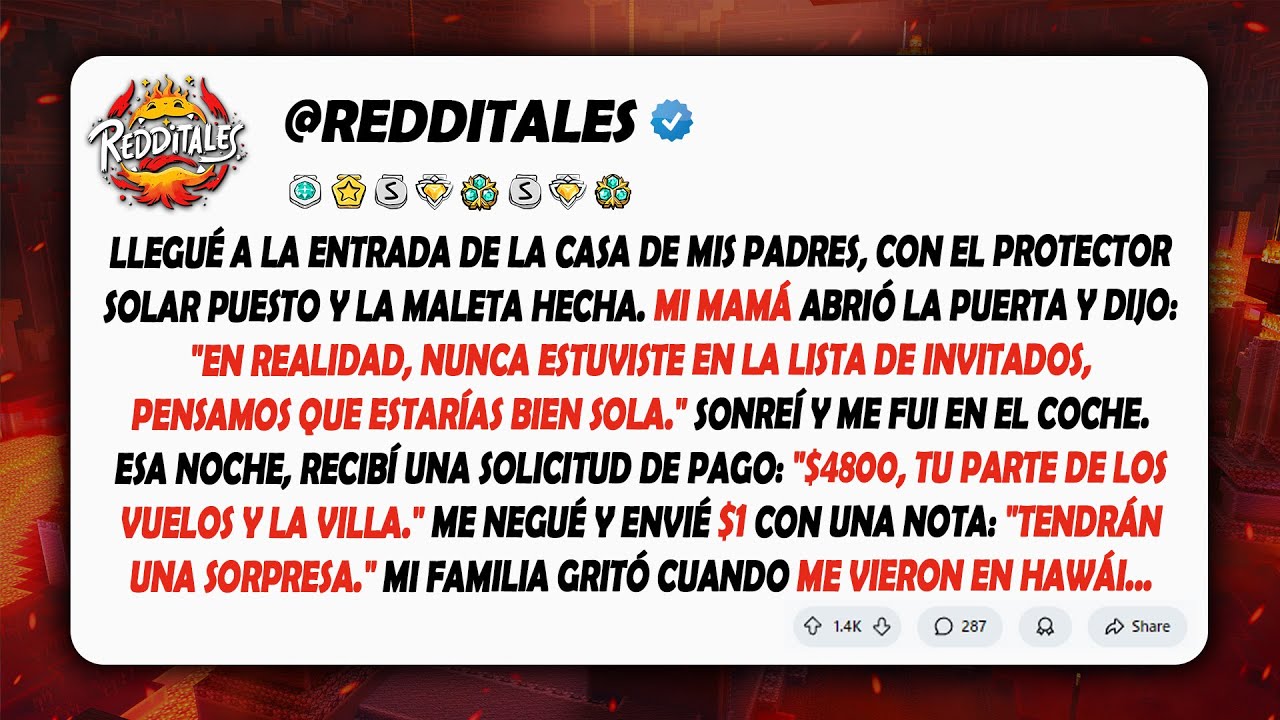 Llegué a la entrada de la casa de mis padres, con el protector solar puesto y la maleta hecha. Pero…