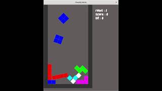 Gravity Tetris Qt/C++ + Box2D screenshot 1