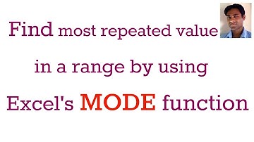Mode function: find your most repeated value in a range