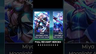 EVERY MOBA LEGENDS HEROES REVAMP IN HISTORY (2016-2026) #moba5v5 #Moba55ninja #Moba55creator