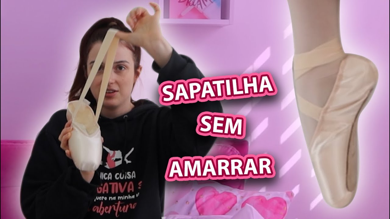 COMO COSTURAR FITA ELÁSTICA NA SAPATILHA DE PONTAS - FITA SEM AMARRAR | Lu Corti