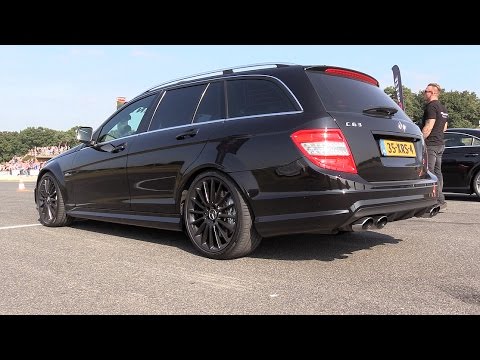 Mercedes C63 Amg Estate W/ Straight Pipes - Drag Racing! - Youtube