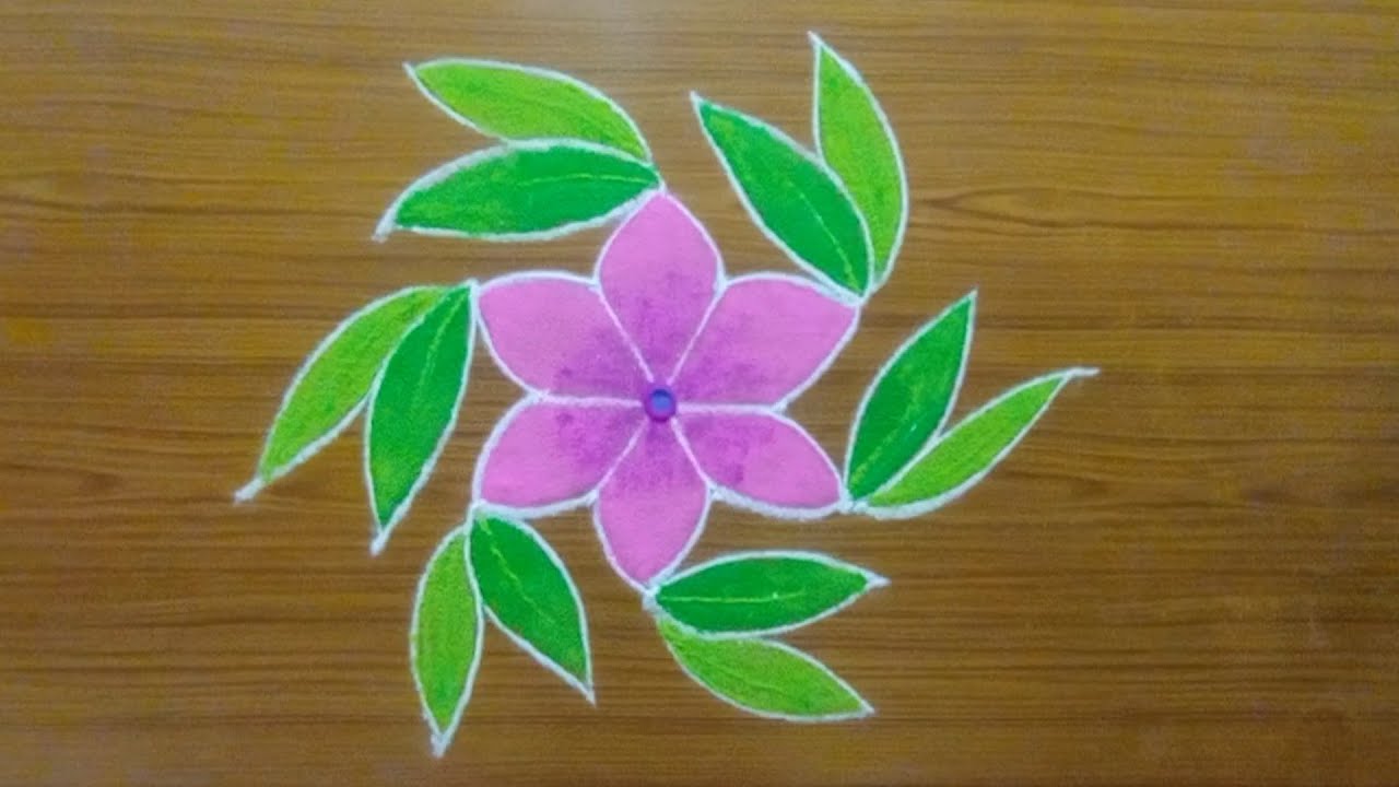 Sadamallige flower rangoli | Muggulu Rangoli Design