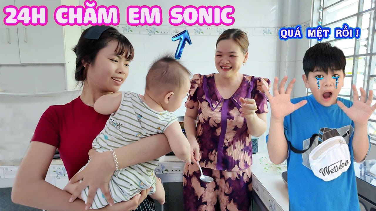 Thử Thách 24h Chăm Em Sonic Sẽ Như Thế Nào #trangandvinh