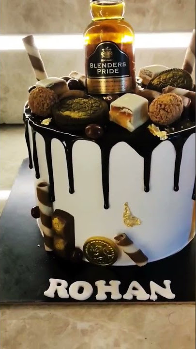 Alcohol bottle cake design