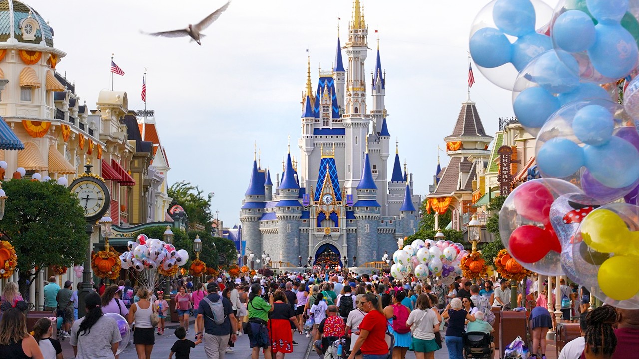 Magic Kingdom Afternoon Halloween Walkthrough - Walt Disney World Tour in Orlando, Florida [4K POV]