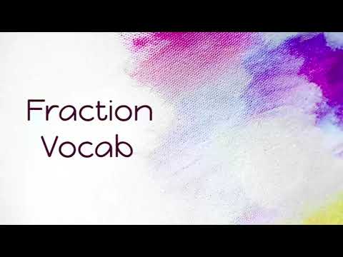 Fraction Vocabulary / 5th grade - YouTube