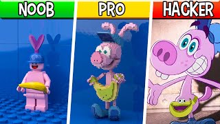 Lego Bloofy & Pouchy Noob, Pro, Hacker Inside Out 2