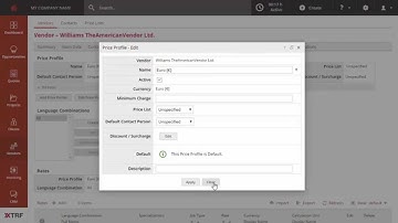 Vendor Competences and Rates