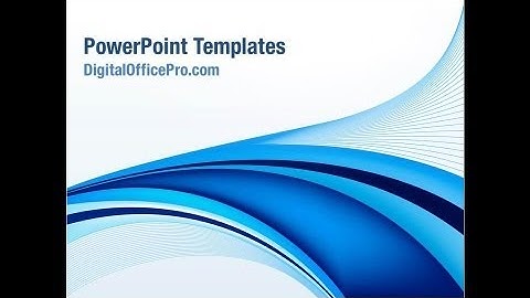 Abstract Blue Ribbon PowerPoint Template Backgrounds - DigitalOfficePro #09225