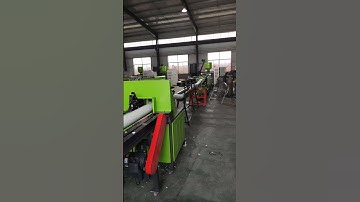 Extrusion line for PE foam pipe and profile production #foamextruder #foamextrusion #epefoam#pefoam