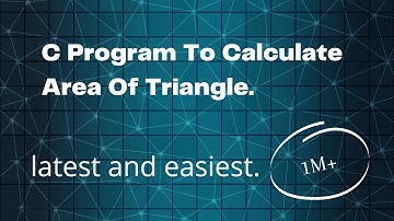 C program to calculate the area of a triangle if three sides are given.🔥