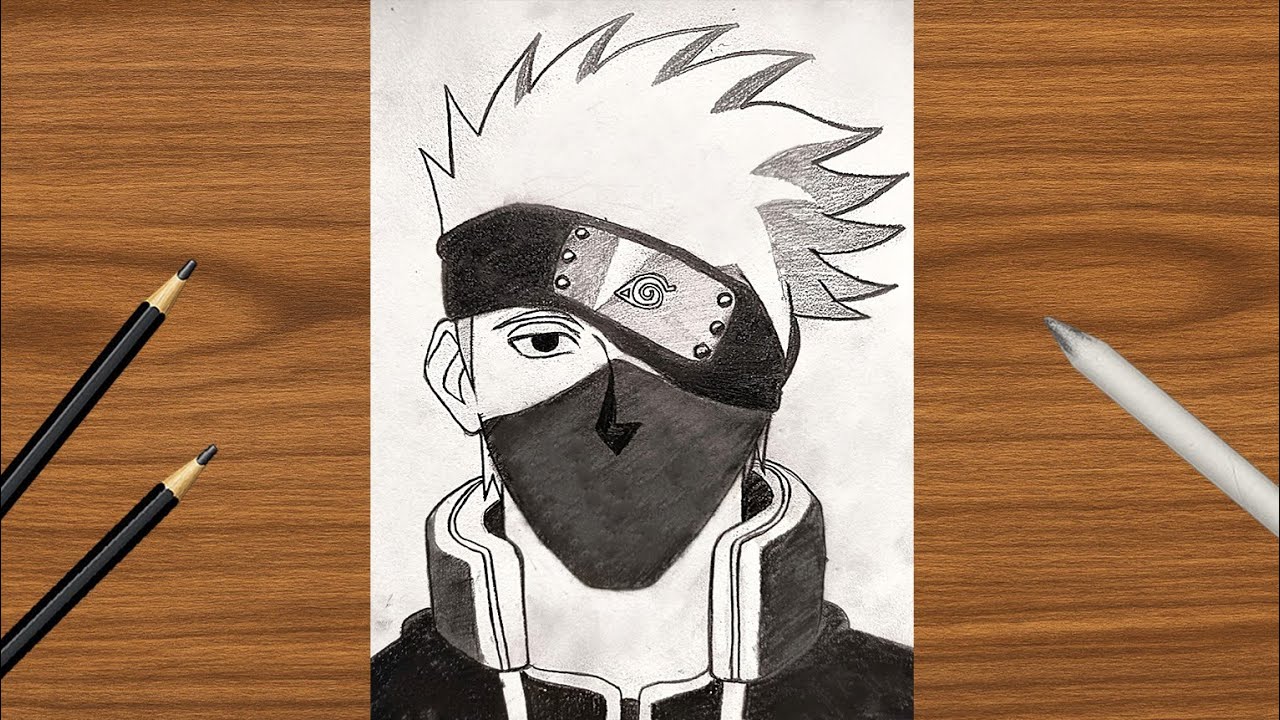 Easy anime drawing | how to draw Kakashi hatake | step by step | for beginners 